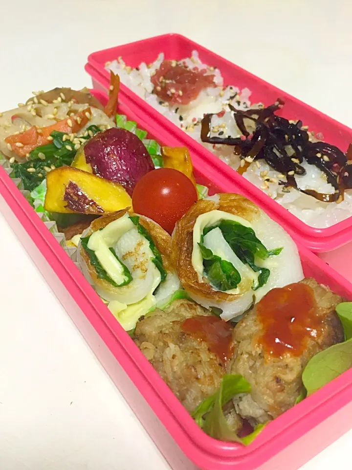 Snapdishの料理写真:｡:°ஐ♡*高2娘お弁当｡:°ஐ♡*|☆☆あやや☆☆さん