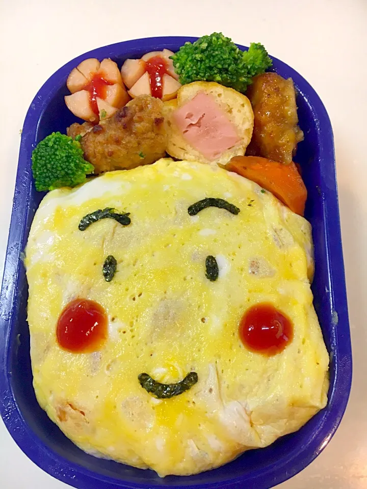 Snapdishの料理写真:今日の園児弁当〜ニコニコオムライス弁当❤️|Yumi Mさん