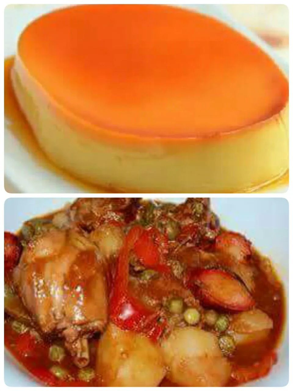 Snapdishの料理写真:flan and chicken afritada|lynnさん