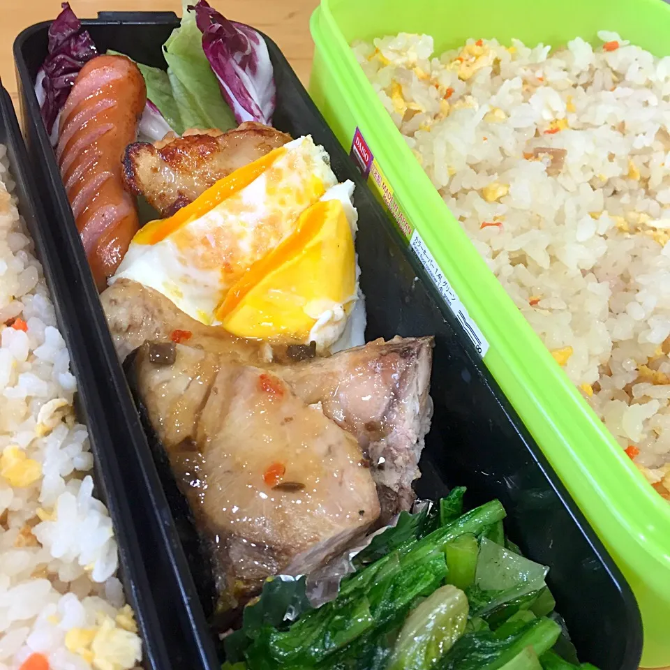 Snapdishの料理写真:今日の親父弁当！|沖縄「ピロピロ」ライフさん