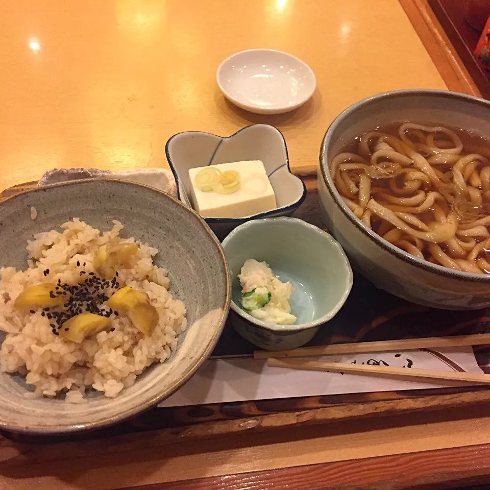 うどんと栗ご飯セット|純さん