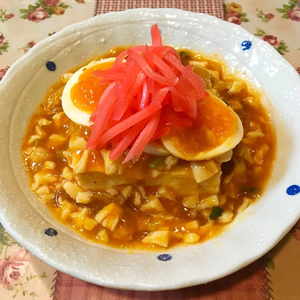 蒙古タンメン中本豆腐スープの餡掛け豆腐🍲|＊ゆみしぼり＊さん