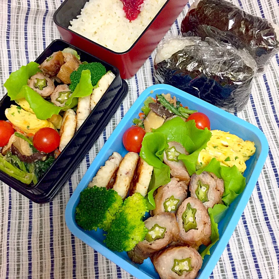 Snapdishの料理写真:10/26 中学男子のお弁当&パパ弁|おおけいさん