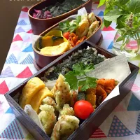 息子くん&パパ弁当〜海苔弁♪