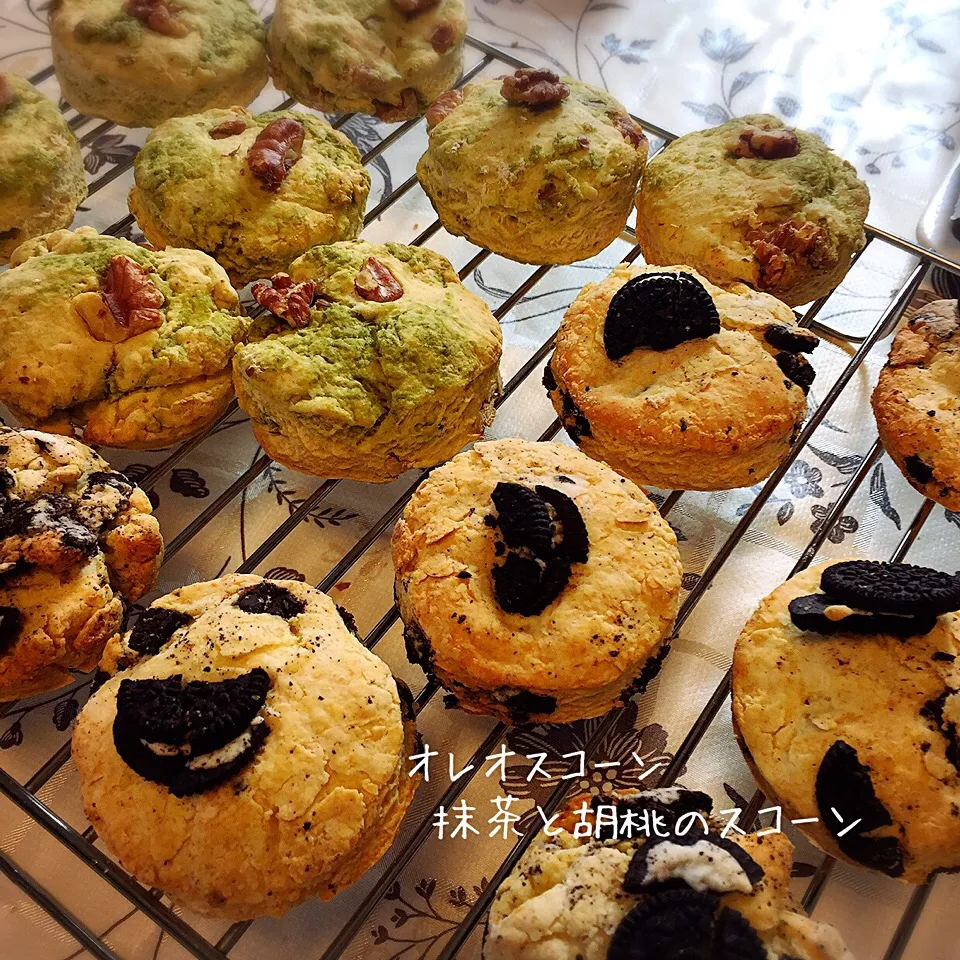 😋簡単😋オレオのスコーン&抹茶と胡桃のスコーン|moyukitaさん