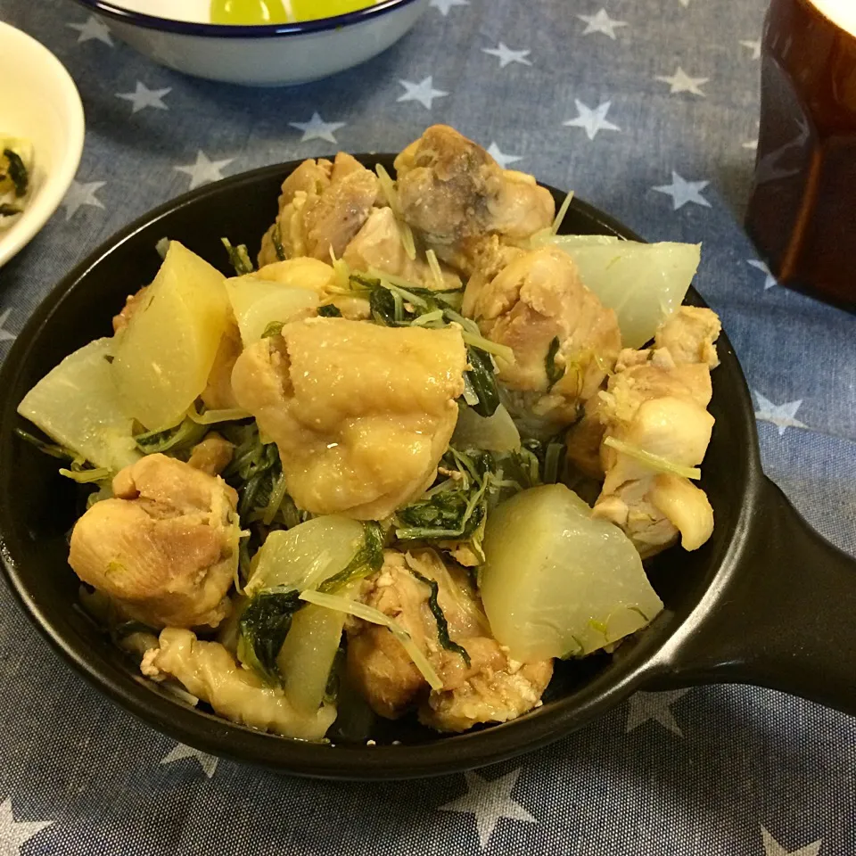 大根と鶏肉の煮物。速攻料理。|祥子さん