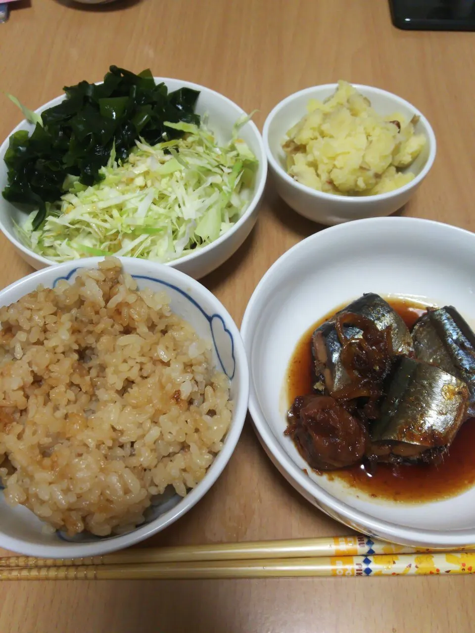 2016.10.26 さんまの梅生姜煮とポテトサラダ|しおりさん