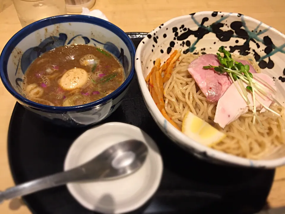 Snapdishの料理写真:煮干し味玉つけ麺(あつもり)＠たけもと・雪が谷大塚|らーめん好き！さん