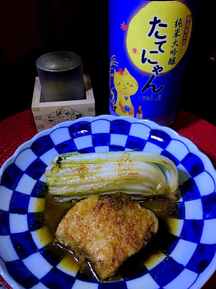 Snapdishの料理写真:かじきまぐろと白菜のバター醤油焼き|あつしさん