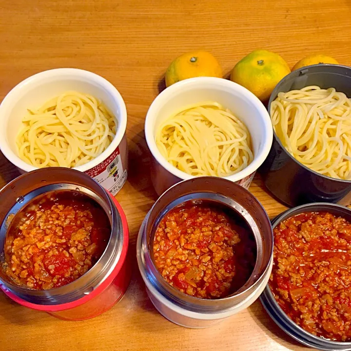 スパゲティ🍝ミートソース弁当|ツインズママさん