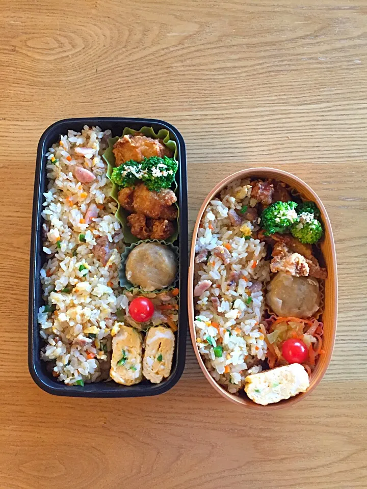 Snapdishの料理写真:チャーハン＊親子弁当♪|hiromiさん