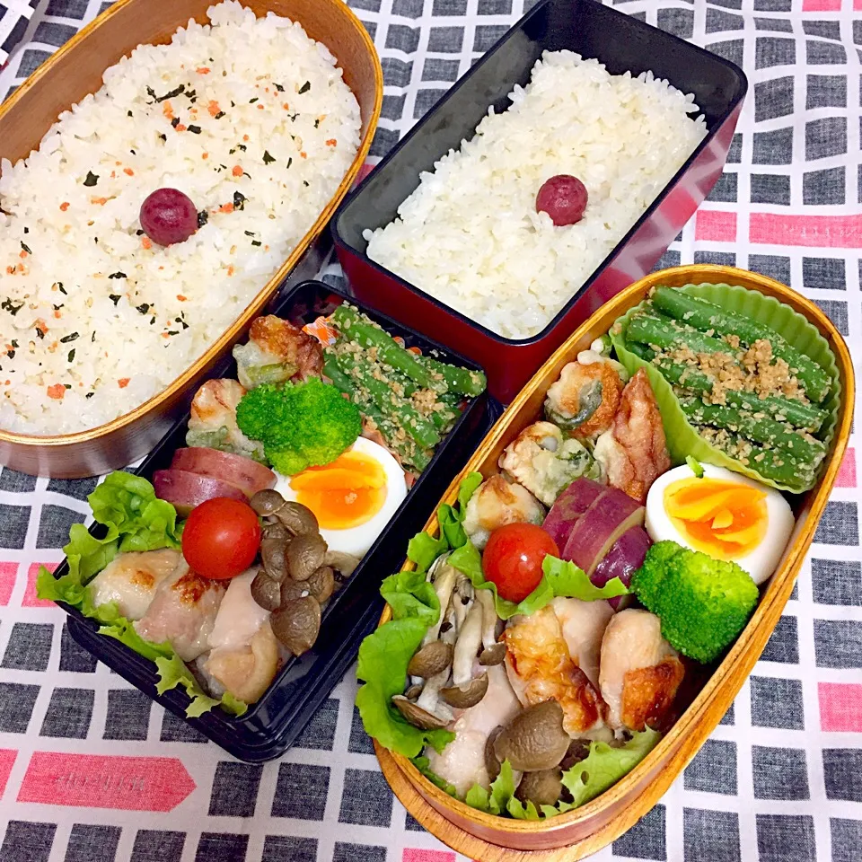 Snapdishの料理写真:10/27 中学男子のお弁当&パパ弁|おおけいさん