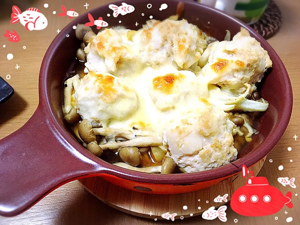 肉だんごと玉ねぎの和風チーズ焼き🧀|みきぴょん♪さん