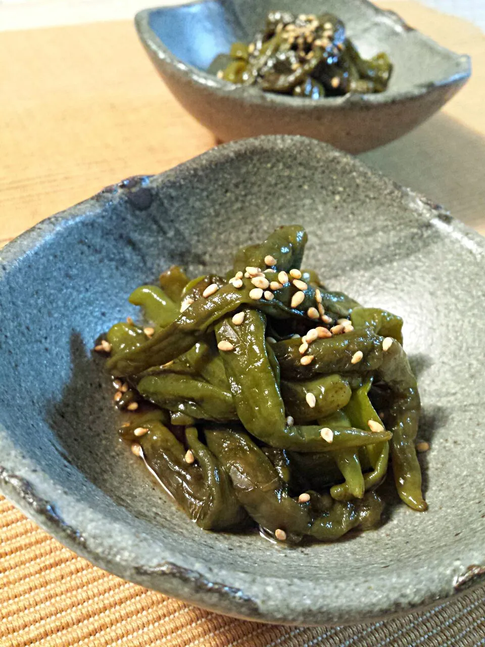 甘長唐辛子の炒め煮|おちゃわんさん