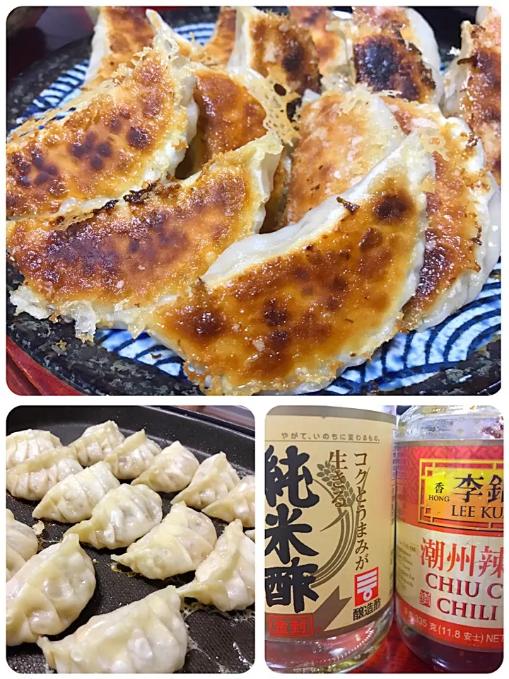 粗挽き肉で♪椎茸入り焼き餃子|Hiropanさん