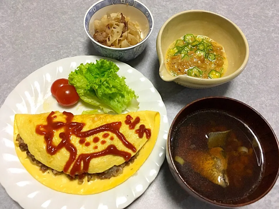 Snapdishの料理写真:鹿肉入りオムレツだよ|Orie Uekiさん