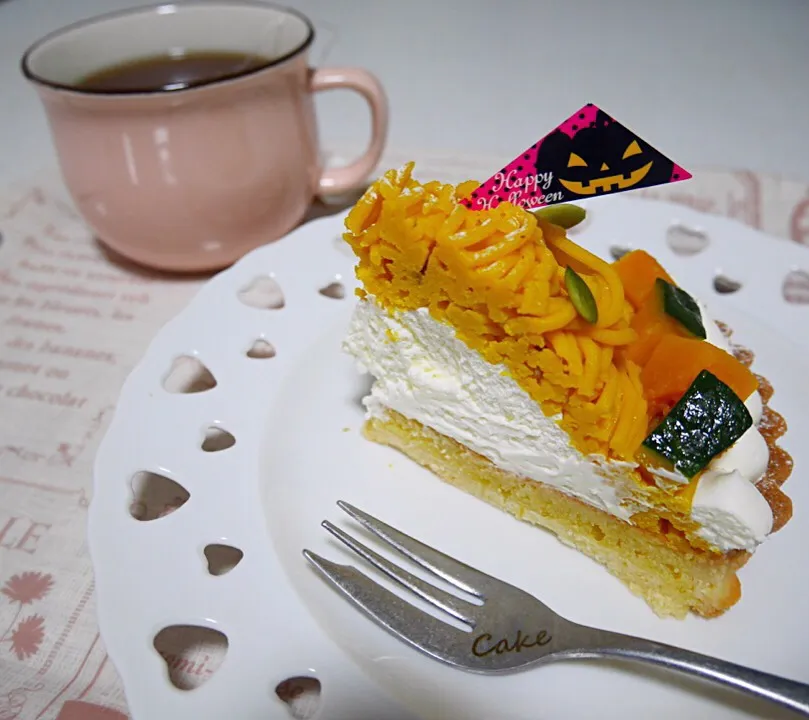 かぼちゃのモンブランタルト🍰|ちゃーはんさん