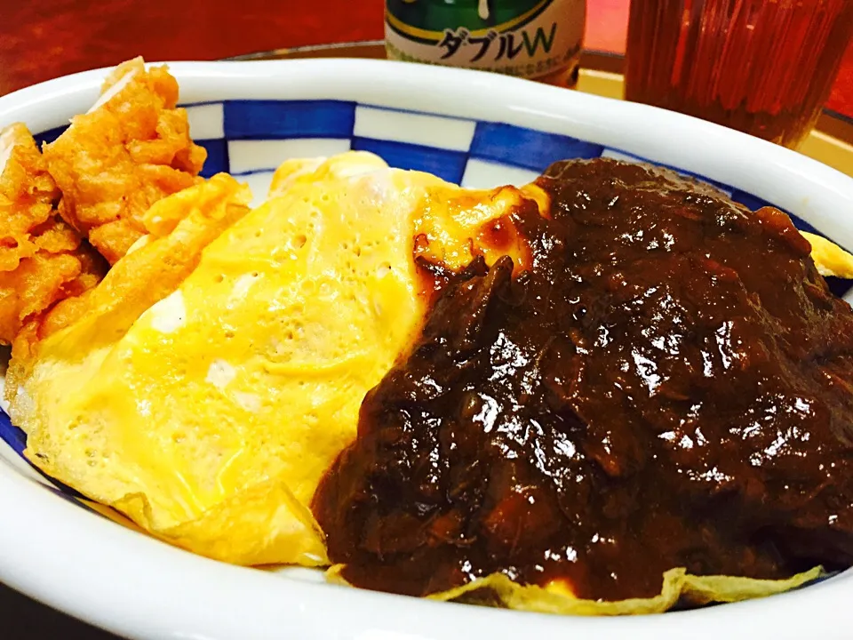 昨日のビーフシチューでリメイクオムライス🍴✨|ｋｚｓｙｋさん