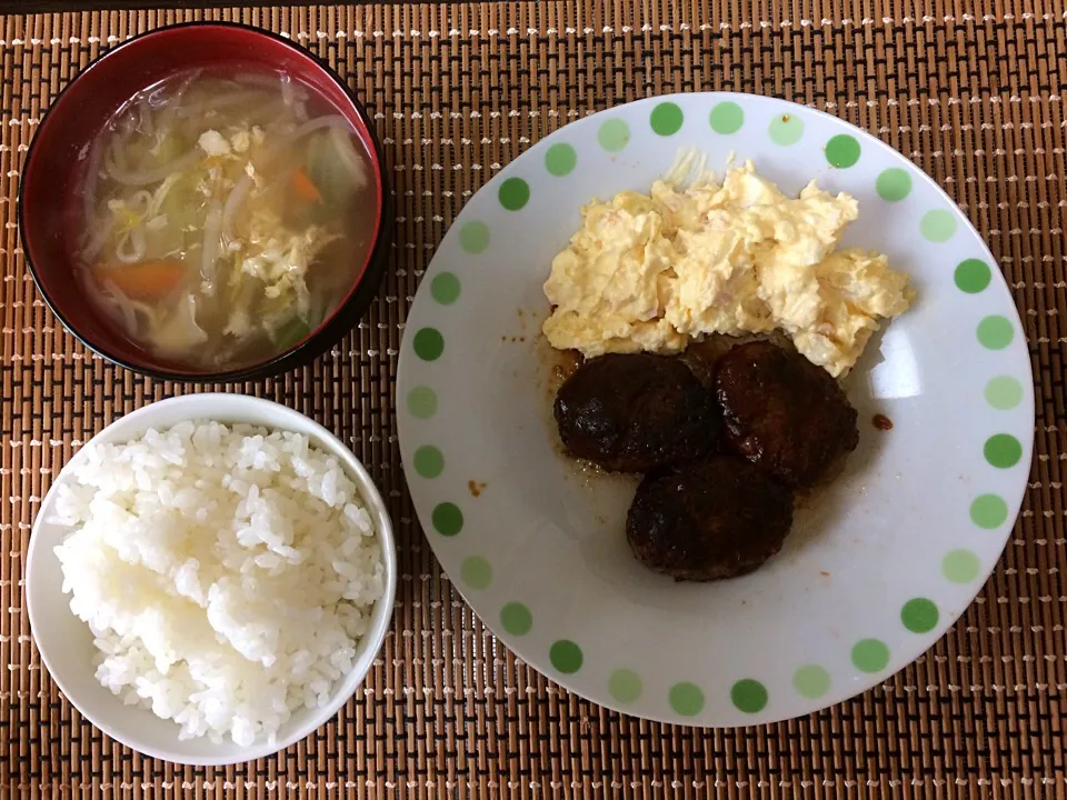 ミニデミハンバーグご飯|ばーさんさん