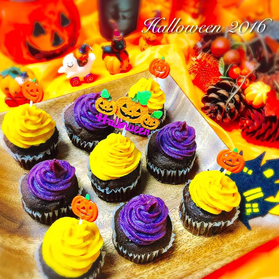 🎃イートパンプキン&紫いものプチカップケーキ👻|event_cookingさん