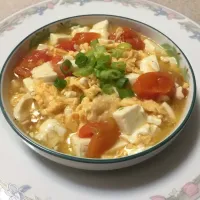 Handmade egg tofu tomato soup|Lisaさん