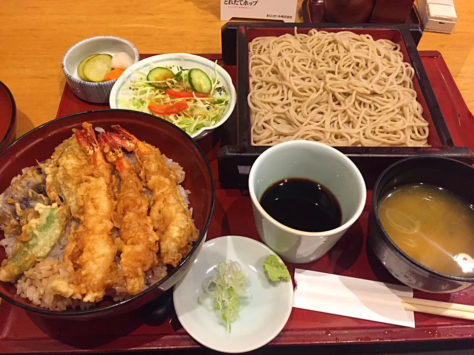 天丼蕎麦ランチ|wildcat山猫さん