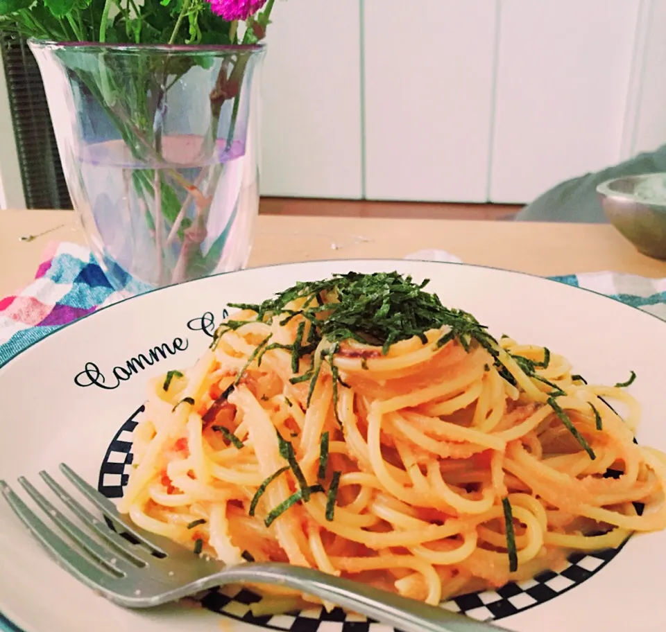 たらこのバター醤油パスタ🍝|なちゃんさん