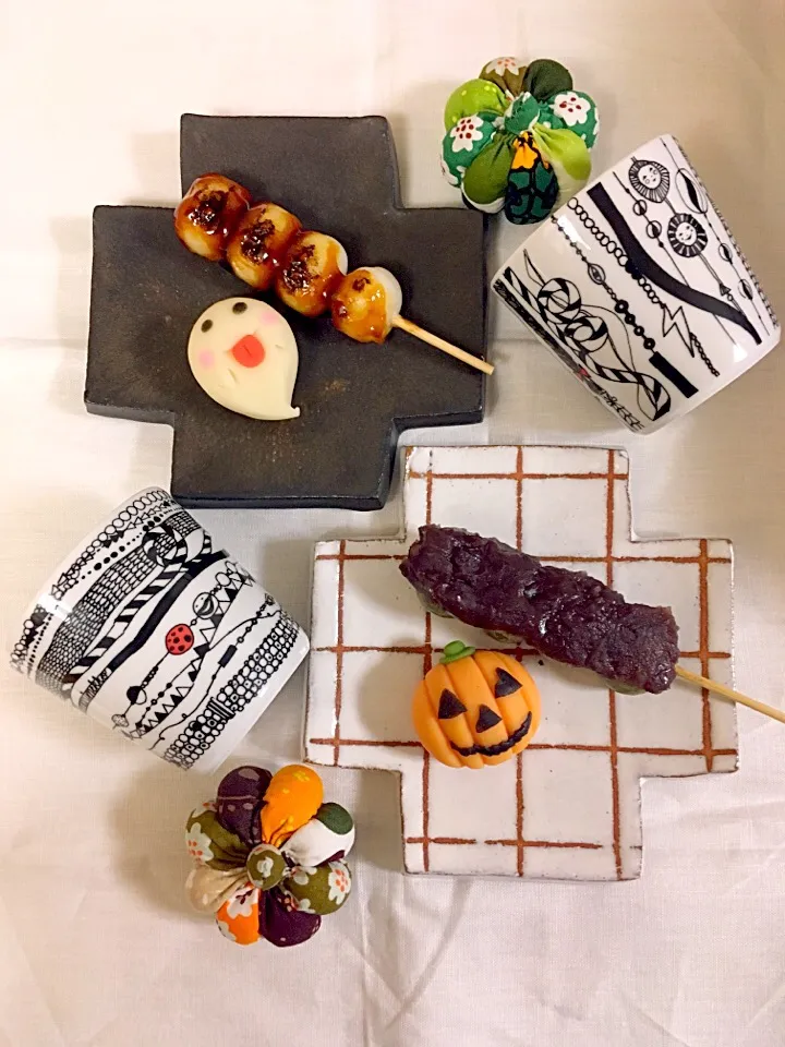 ハロウィンな和菓子でお茶🍵🎃👻|ナナさん