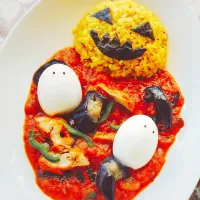 Snapdishの料理写真:ハロウインカレーライス🎵|としえさん