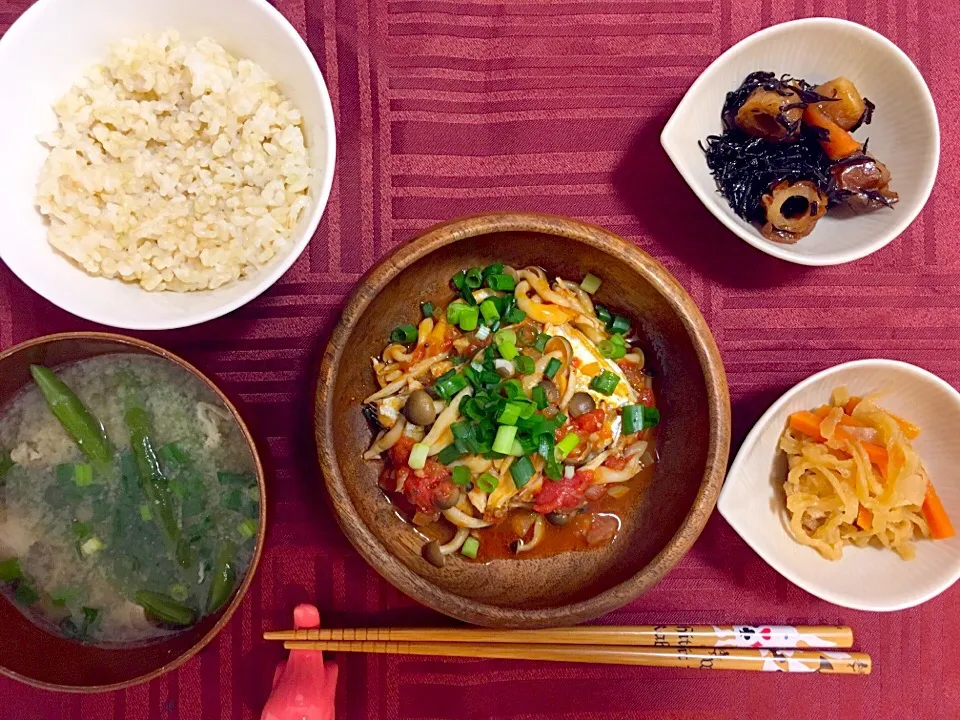 さんまが安かったのでさんまのトマト煮定食。|Miyoさん