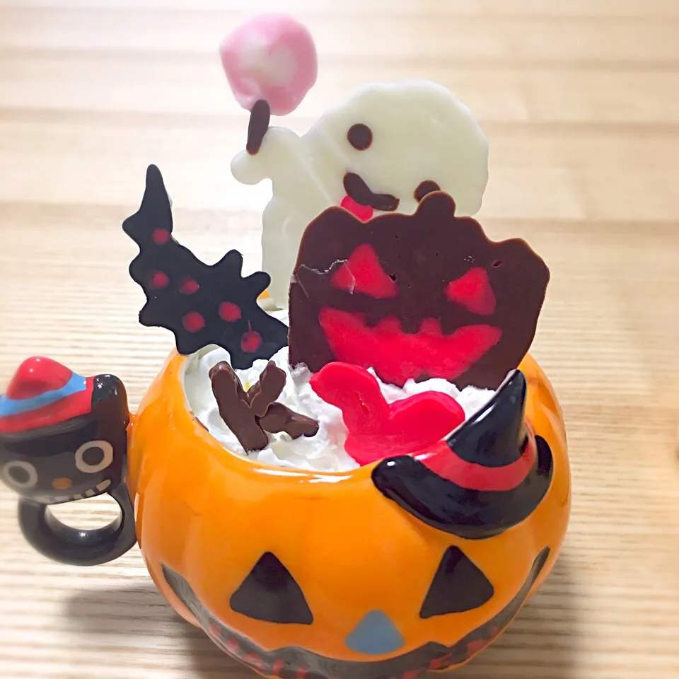 Snapdishの料理写真:ハロウィンプリン🎃|Kirarihahaさん