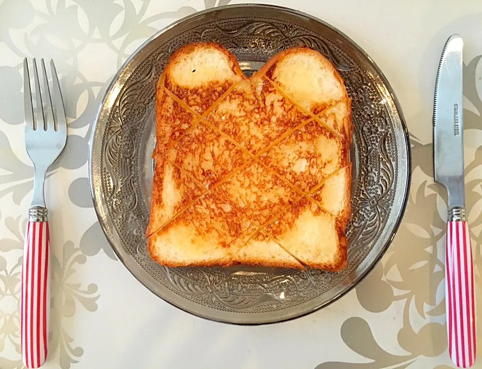 Snapdishの料理写真:はちみつトースト🍞❣️|とまと🍅さん