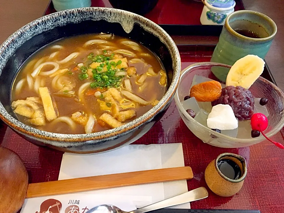 カレー南蛮うどん&あんみつ|Perritoさん