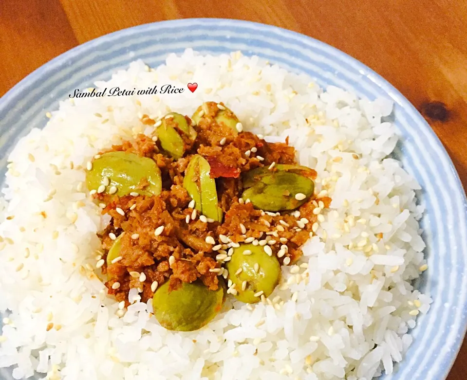 Stink beans..Sambal Petai with Rice ❤️ heaps of mushroom stalks~|Indulgeさん