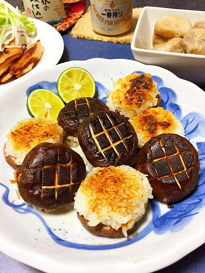 しいたけの焼きおにぎり|ほっけまんさん