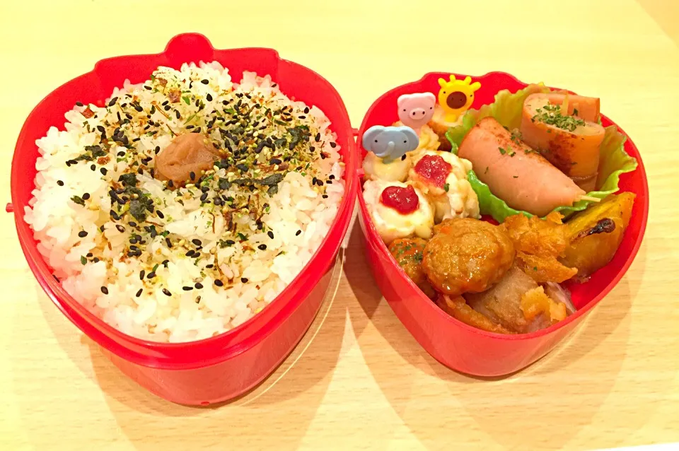 明日のお弁当！今日ハロウィン楽しかったね！カズキくんありがと！大好き！|カズキ君の料理🍳😋💕たまに私🤓さん