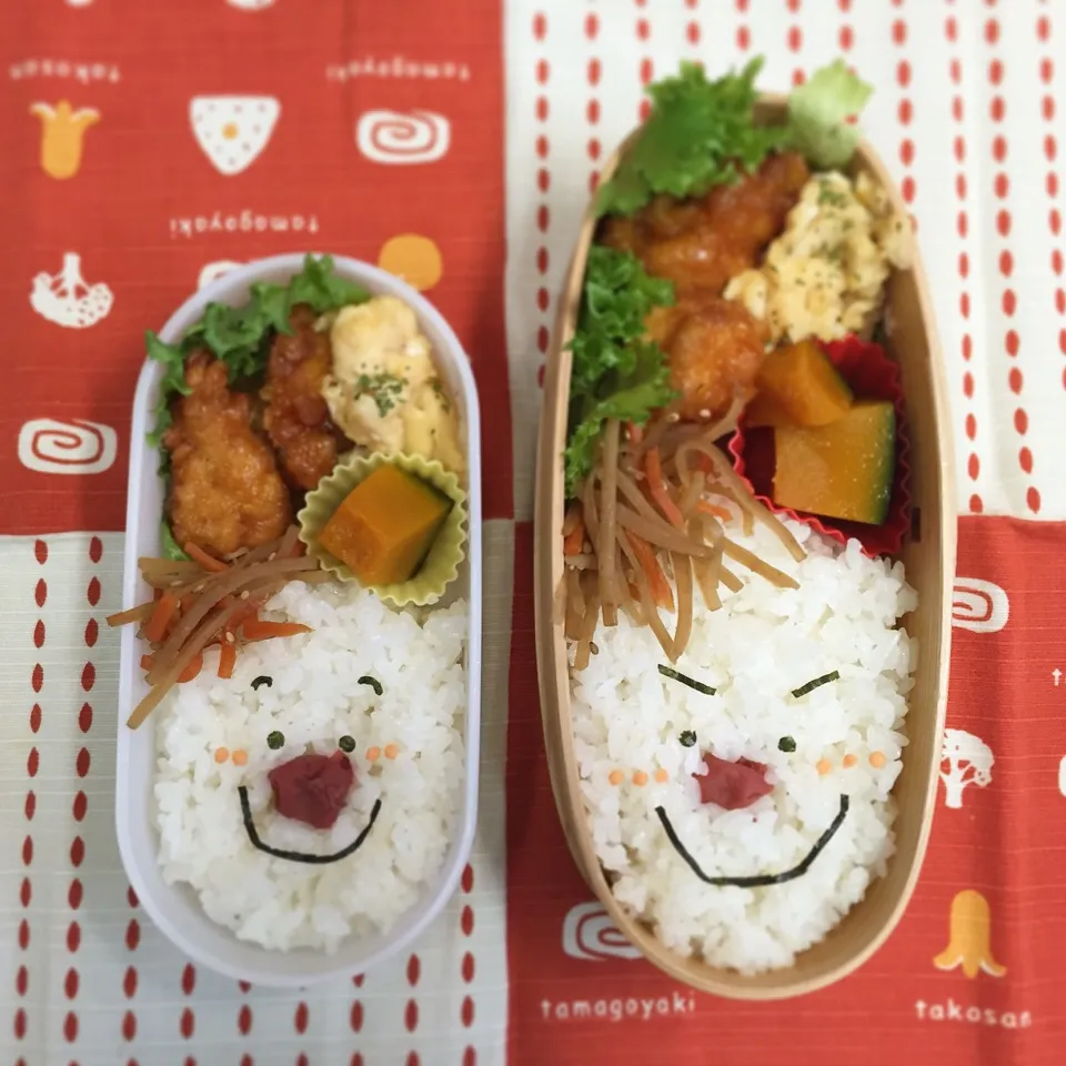 Snapdishの料理写真:10/31 弁当男子！2人弁当💕|うっちーさん