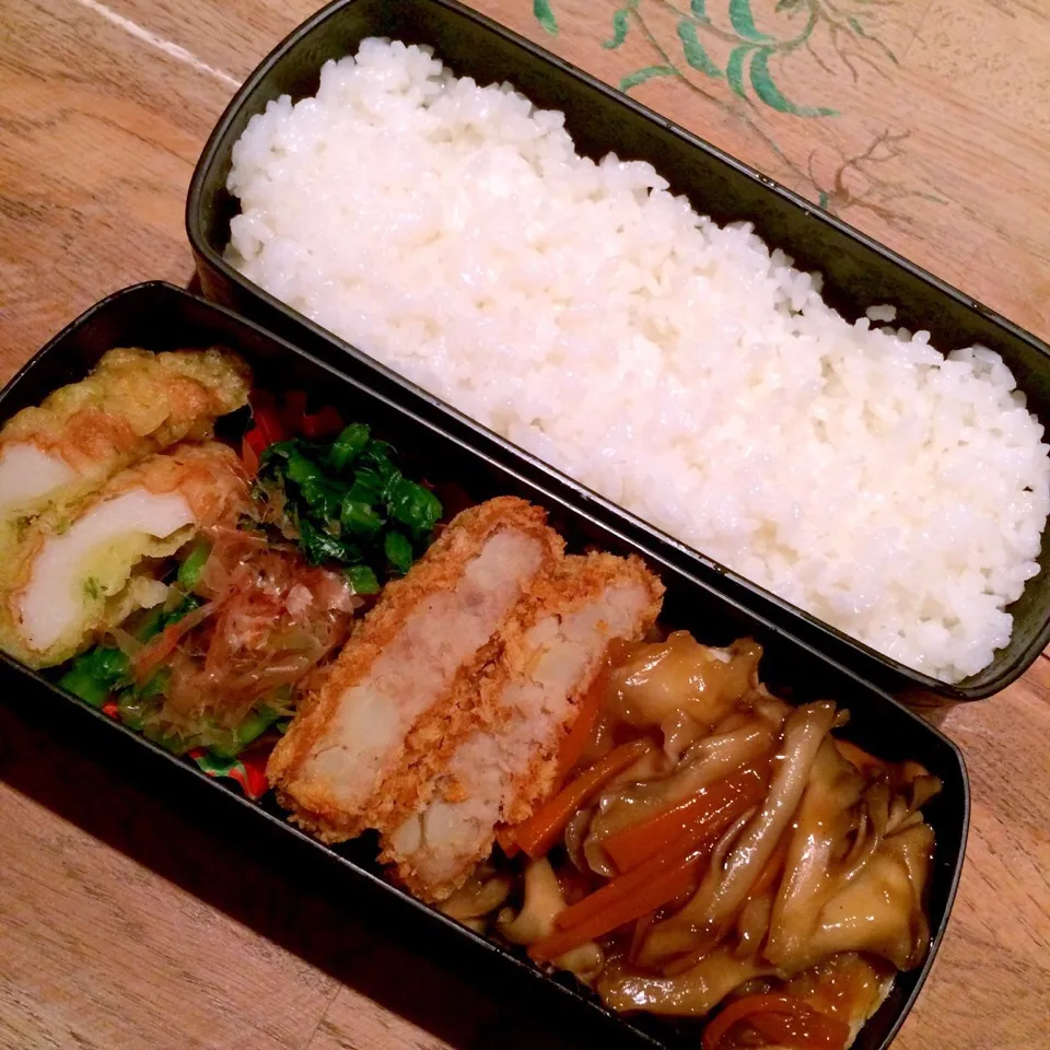 #今日のオット2段弁当|おゆさん