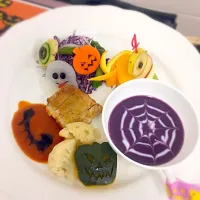 Snapdishの料理写真:ハロウィンプレート🎃👻|takachunさん