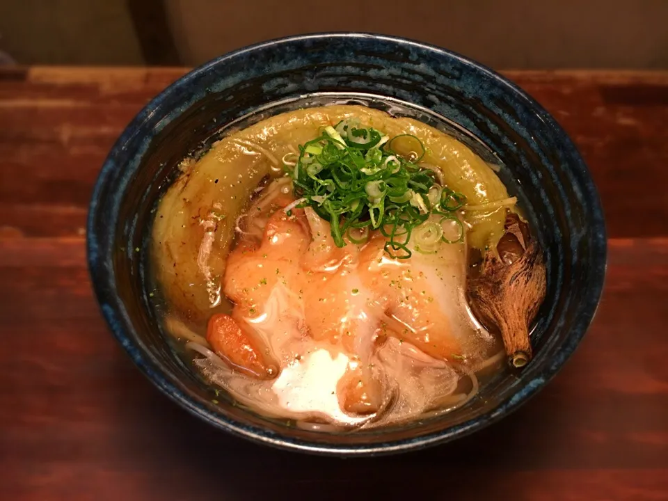 長〜い焼き茄子と徳島の天ぷらのとろみ温めん2|半田手延べそうめんの店 阿波や壱兆さん