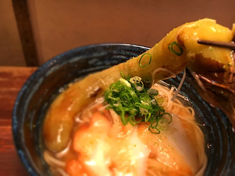 長〜い焼き茄子と徳島の天ぷらのとろみ温めん3|半田手延べそうめんの店 阿波や壱兆さん