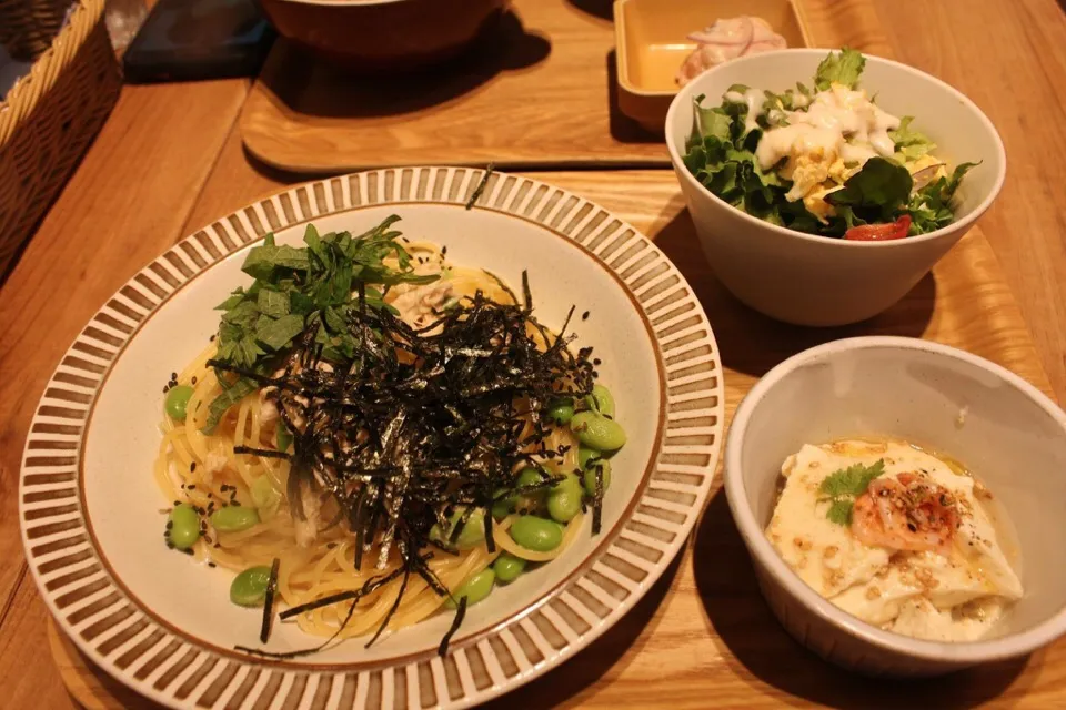 Miso with edemame beans spaghetti|Darren Loさん