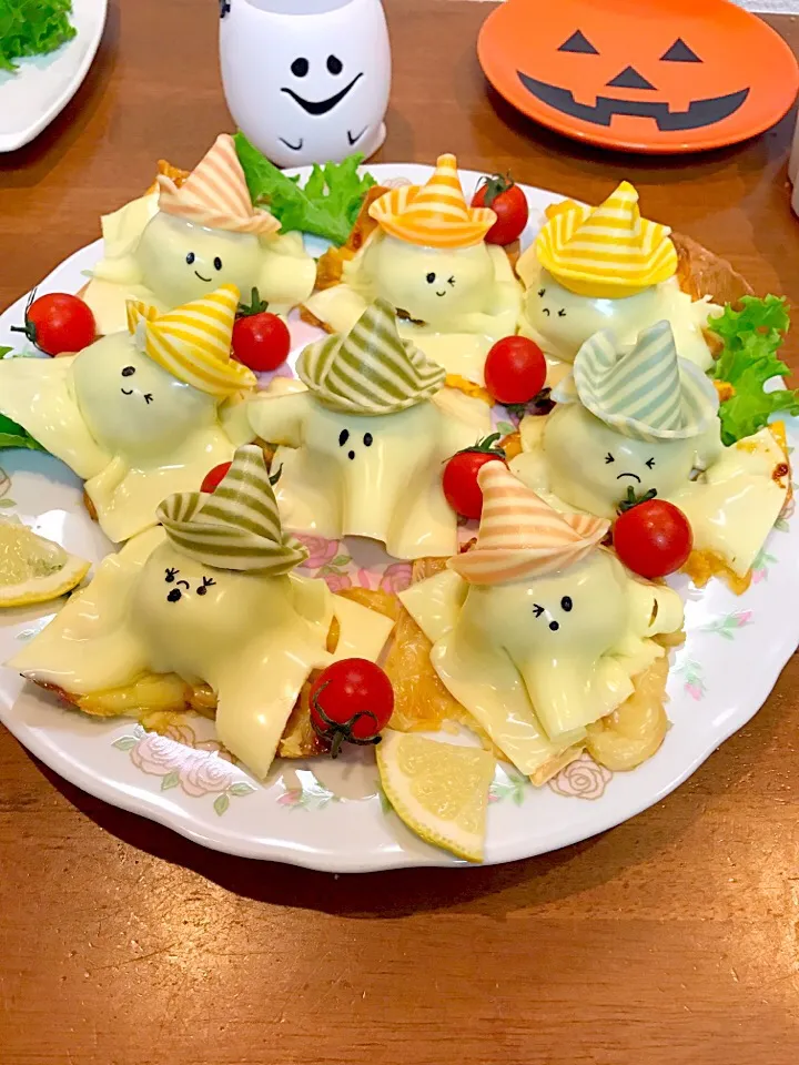 👻ミートボールのチーズおばけ👻|アパッチさん