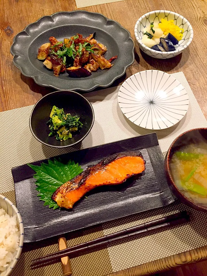 今日はヘルシー和食メニュー🐟🍚🍃|まみりんごさん