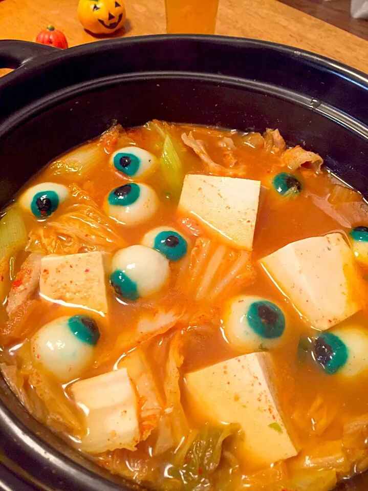 Halloweenキムチ鍋🎃|udomegu☆さん