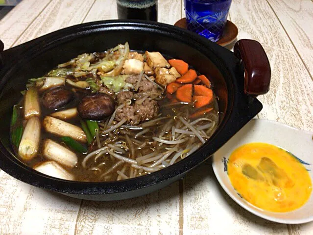 今日の男飯(＞人＜;)冷蔵庫にあるもので作り、今の一般家庭で食べれるすき焼き( T_T)＼(^-^ )|ひーちゃんさん