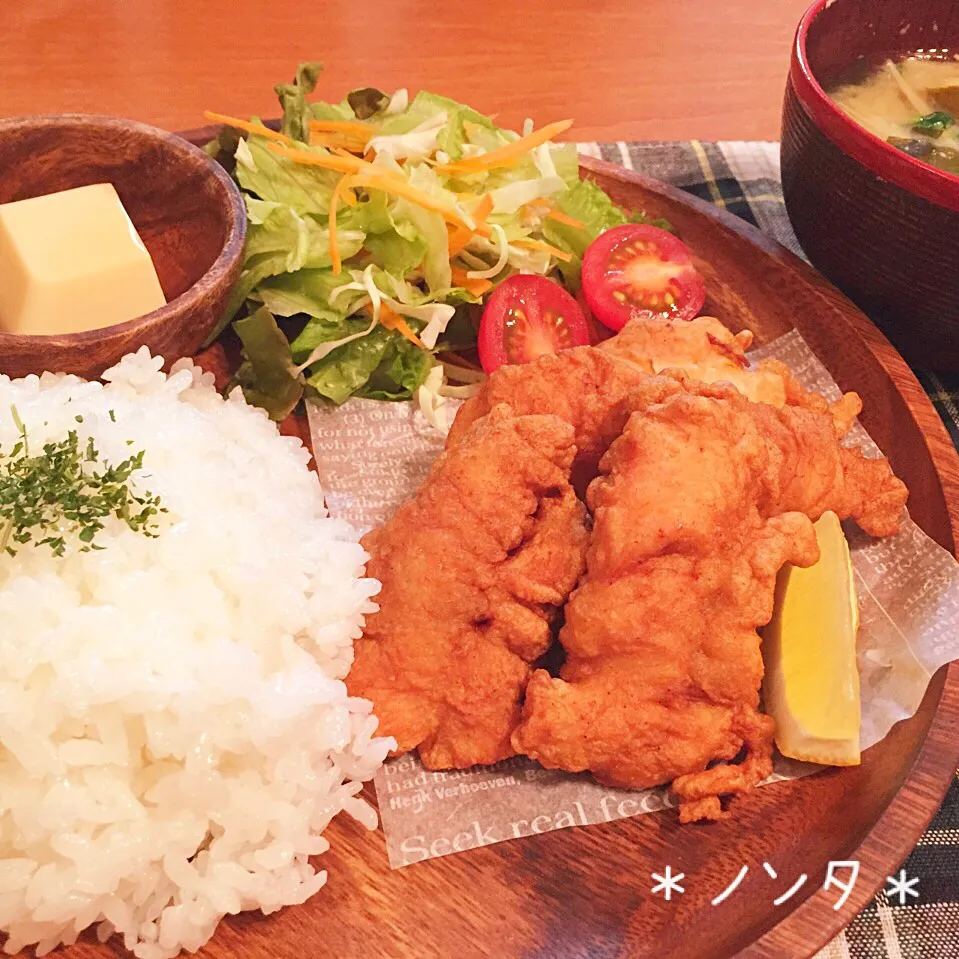 Snapdishの料理写真:子供絶賛！食欲そそる〜♡カレー味とり天♡レシピ付|＊ノンタ＊さん