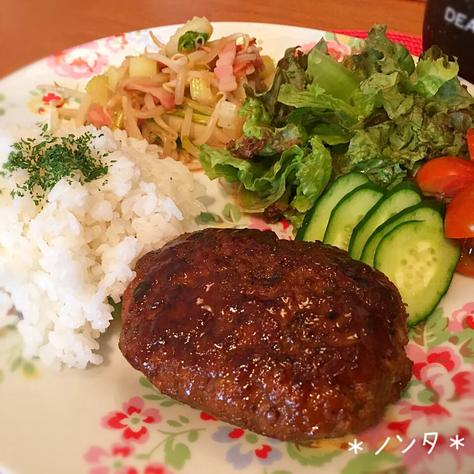 照り焼き豆腐ハンバーグのワンプレート♡レシピ付|＊ノンタ＊さん