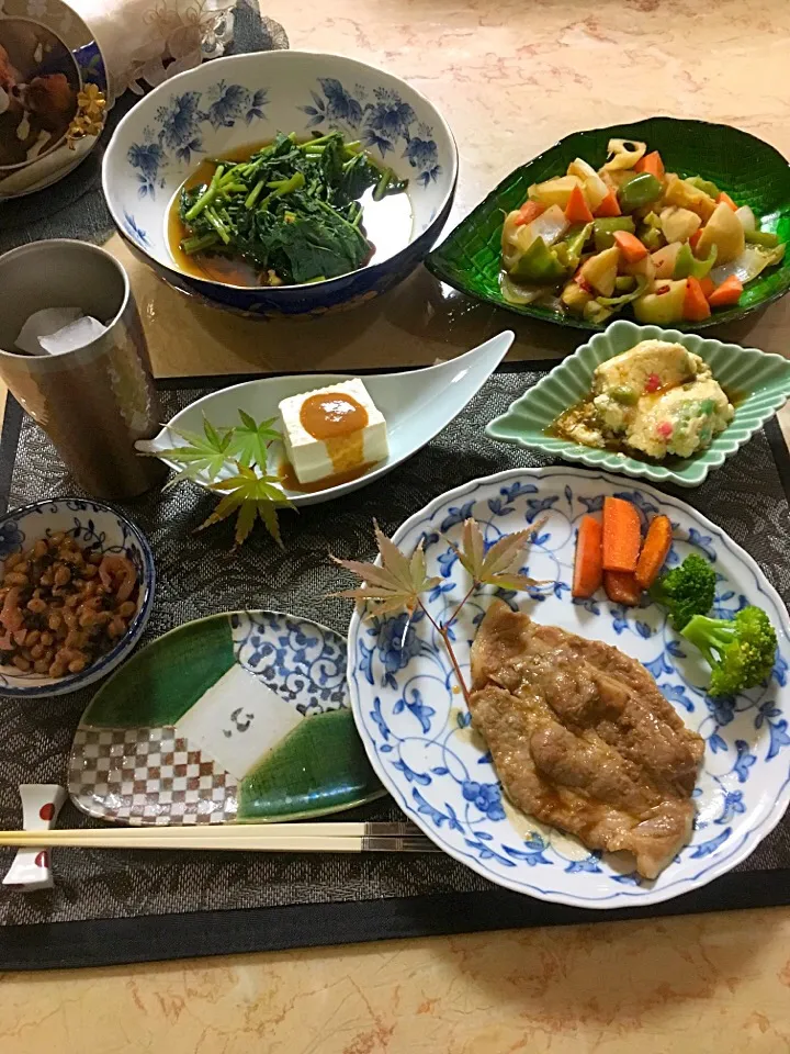 和食！昨夜は和食を作りました。ポークの生姜焼き！|直サーファーさん