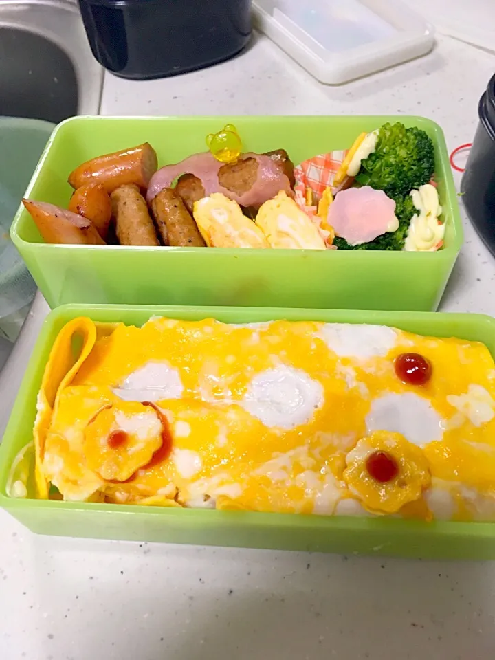 usakoさんの料理 長女のお弁当◡̈♥︎  🏵オムライス🏵|かななんさん